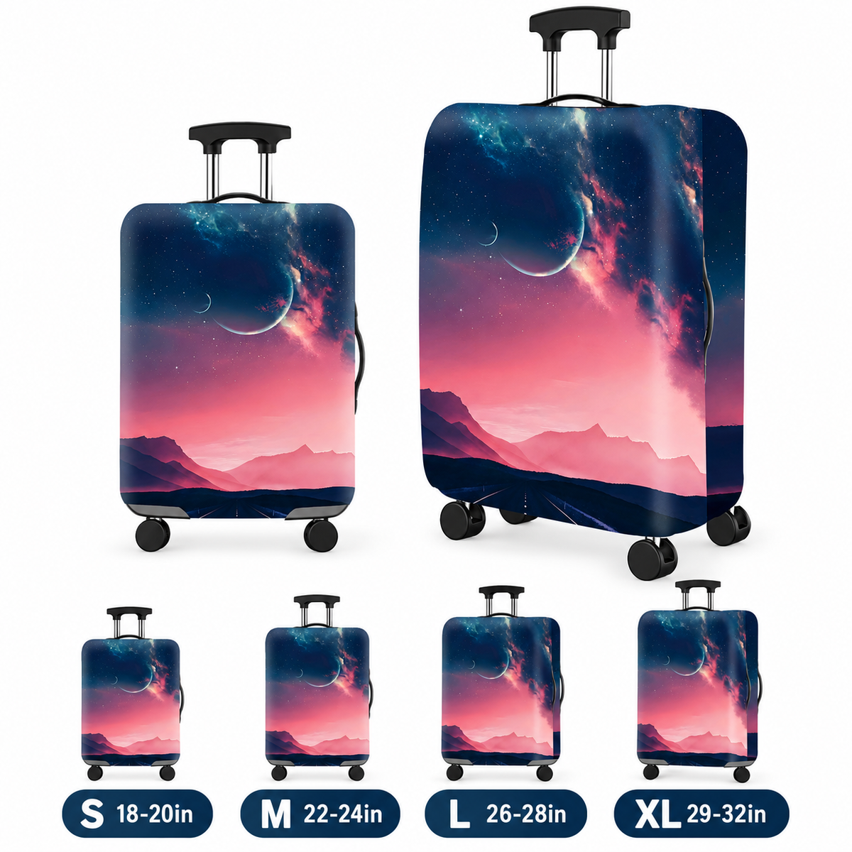 Printed Stretch Suitcase Cover