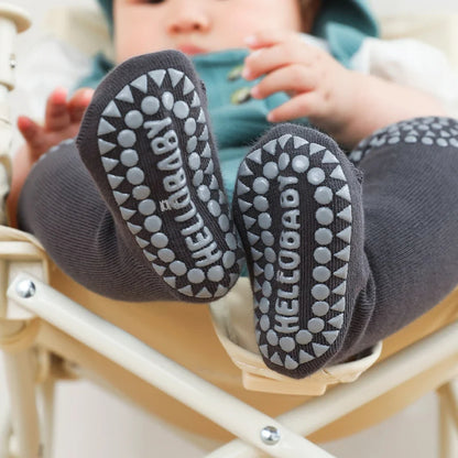 Skridsikre gulvsokker til babyknæ