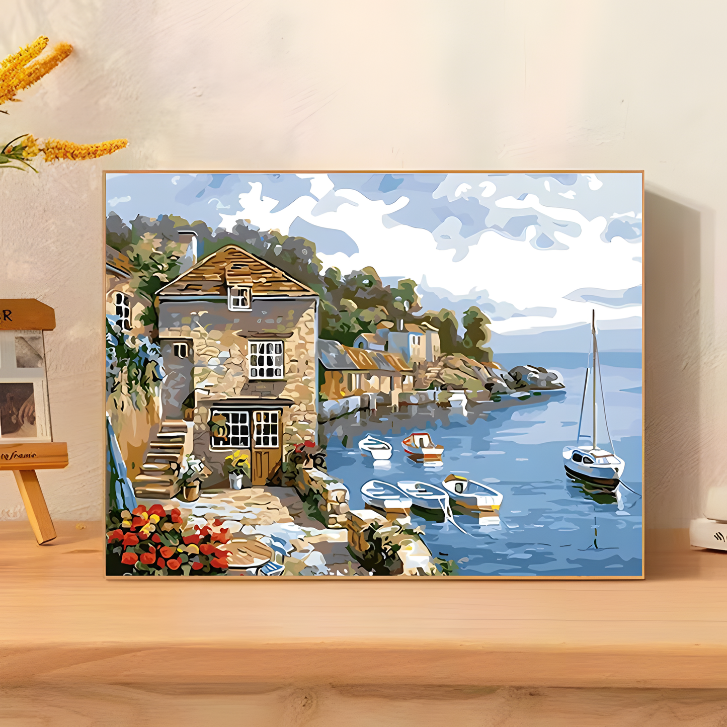 DIY Coastal Paint-by-Number Canvas