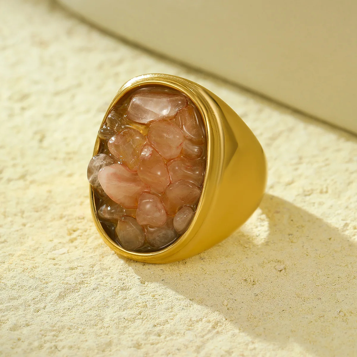 Natural Stone Statement Ring