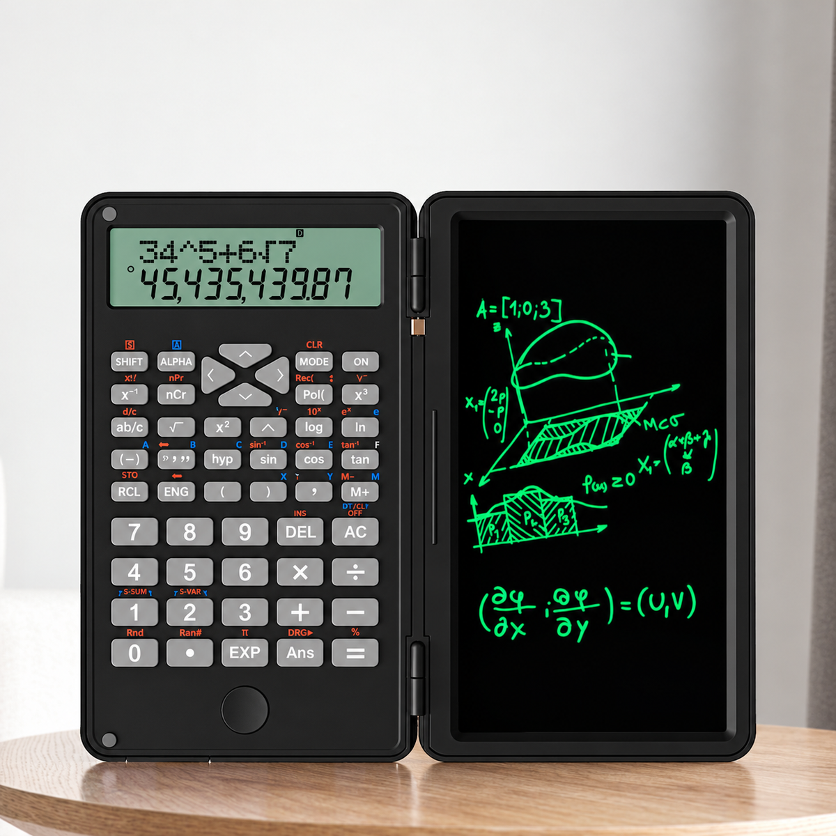Folding Calculator with Writing Pad