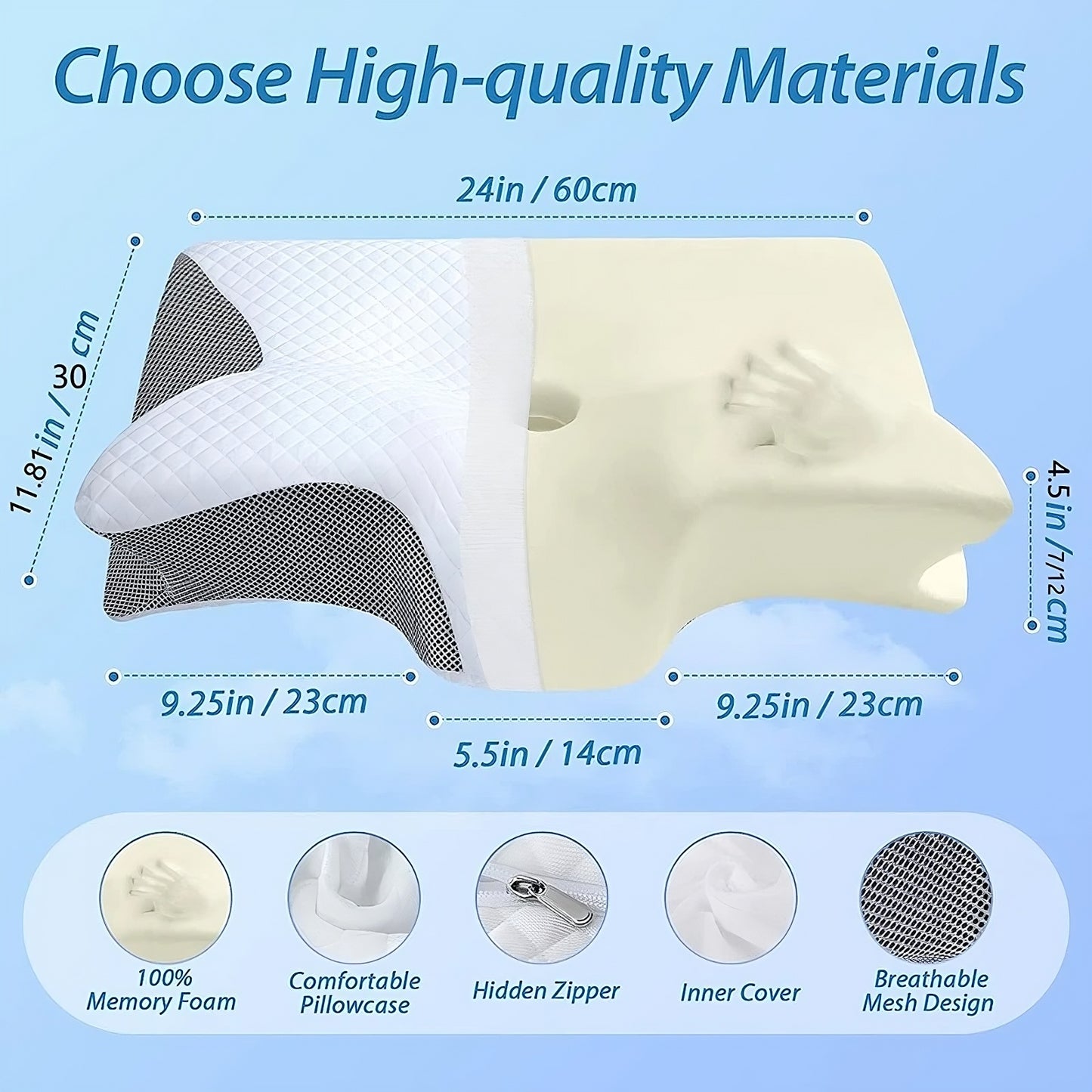 Cervikalpude med memory foam