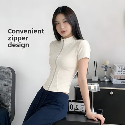 Zipper Cycling Top
