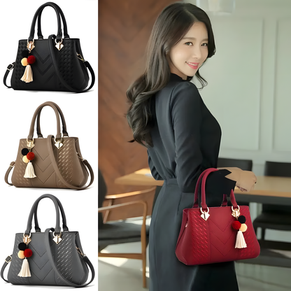 Textured Top-Handle Handbag