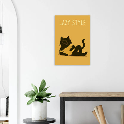Lazy Cat in Sunglasses Poster – Chill Vibes Wall Art