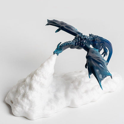 3D-nattlampa med eldsputande drake