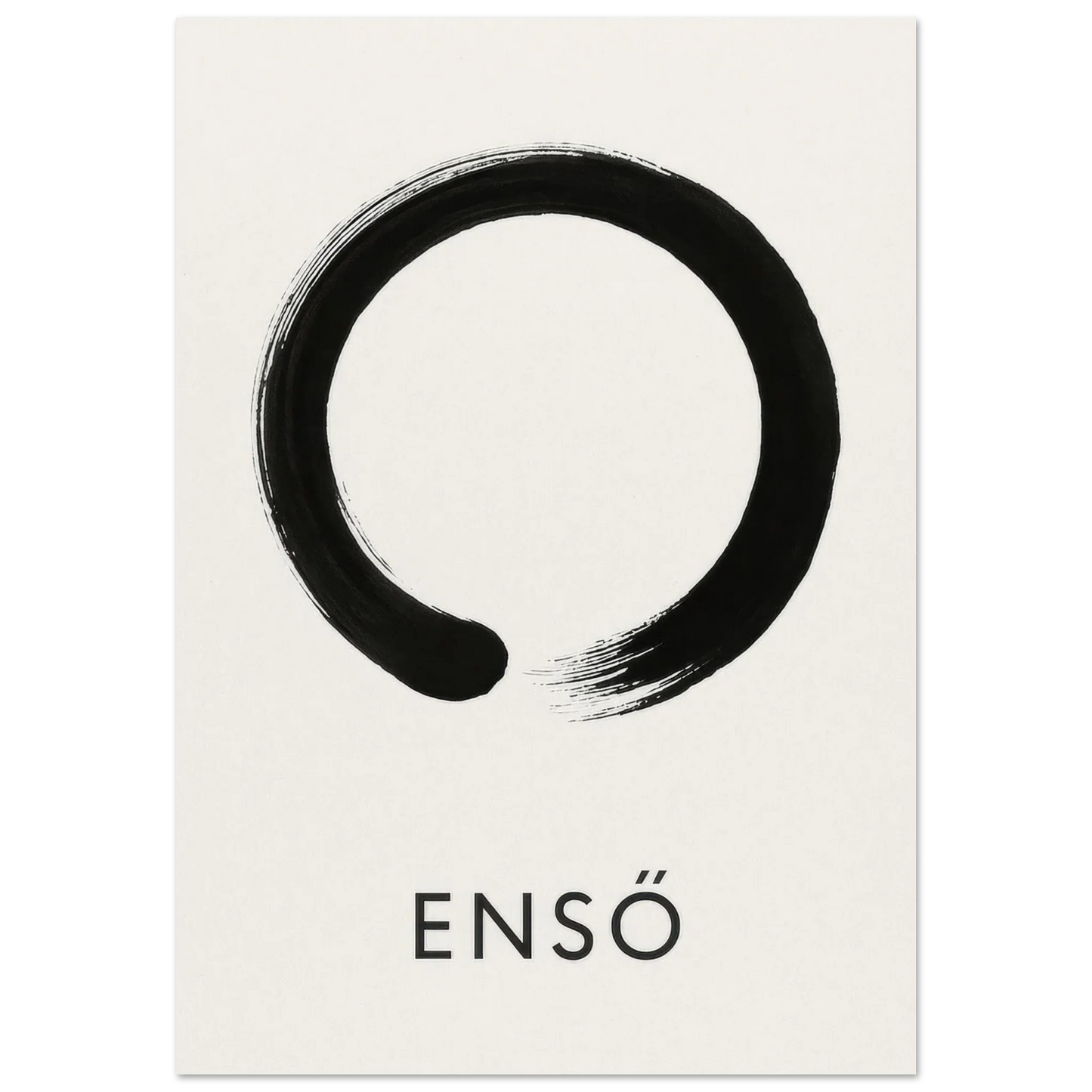 Zen Enso Brushstroke Poster - Minimalist Nordic Wall Art Print in Various Sizes