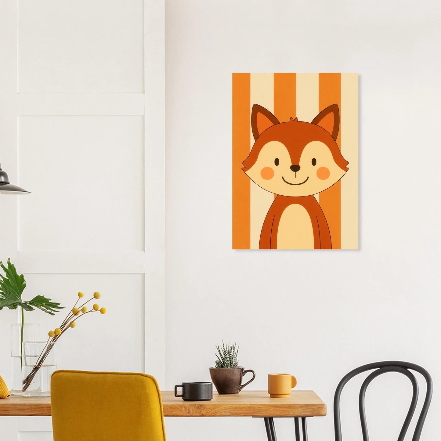 Foxy Friend Art Print – Playful Forest Charm for Your Little One's Room