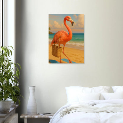 Stilsäker Flamingo: Konsttryck i Tropisk Målning för att lysa upp ditt hem
