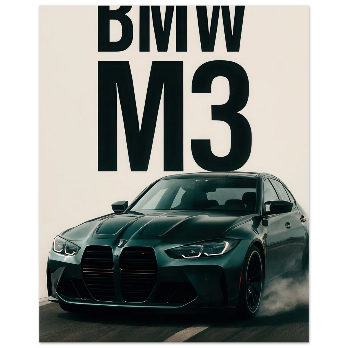 BMW M3 Performance Poster - Exklusiv Bilkonsttryck i premiumkvalitet