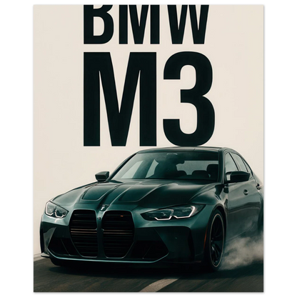 BMW M3 Performance Poster - Exklusiv Bilkonsttryck i premiumkvalitet