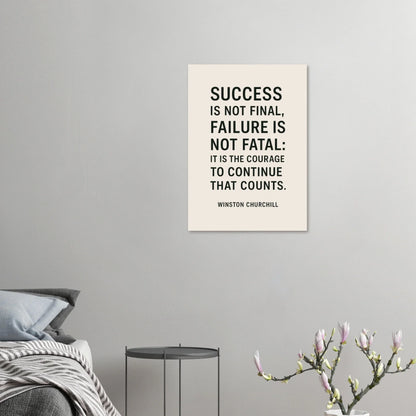 Winston Churchill 'Courage to Continue' Motivational Quote Poster in various sizes