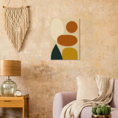 Abstrakt / Minimalistisk Poster i Rustika Jordtoner – Modern Konst för Ditt Hem