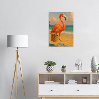 Stilsäker Flamingo: Konsttryck i Tropisk Målning för att lysa upp ditt hem