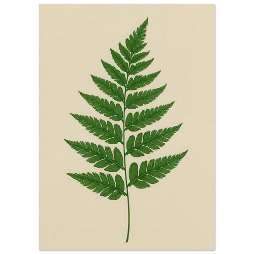 Frukter – Lush Green Fern Botanical Print | Premium Matte Wall Art in Various Sizes