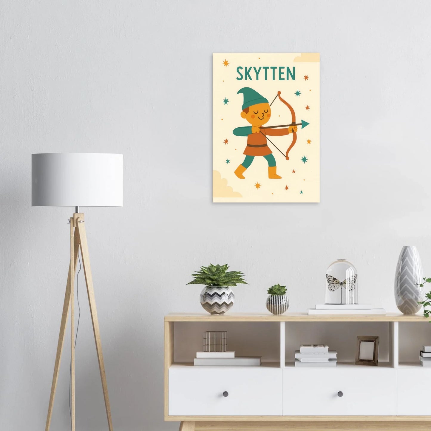 Sagittarius Archer Zodiac Art Print – Whimsical Nursery & Kids Room Decor in Various Sizes