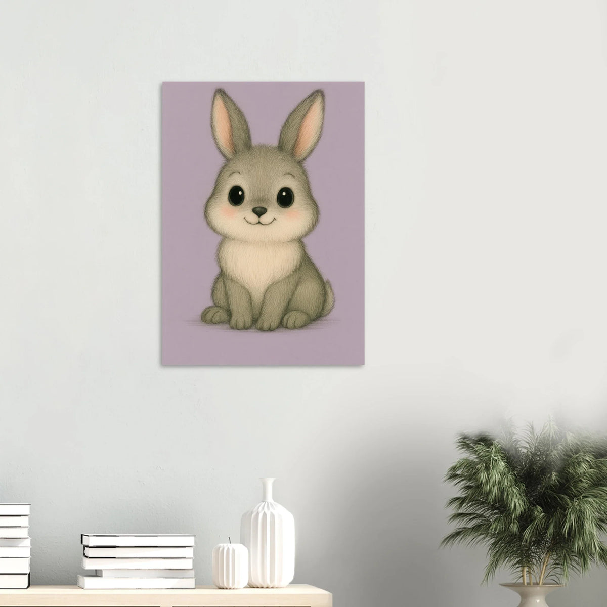 Söt Kanin | Charmig Blyertsteckning Djurkonst Poster