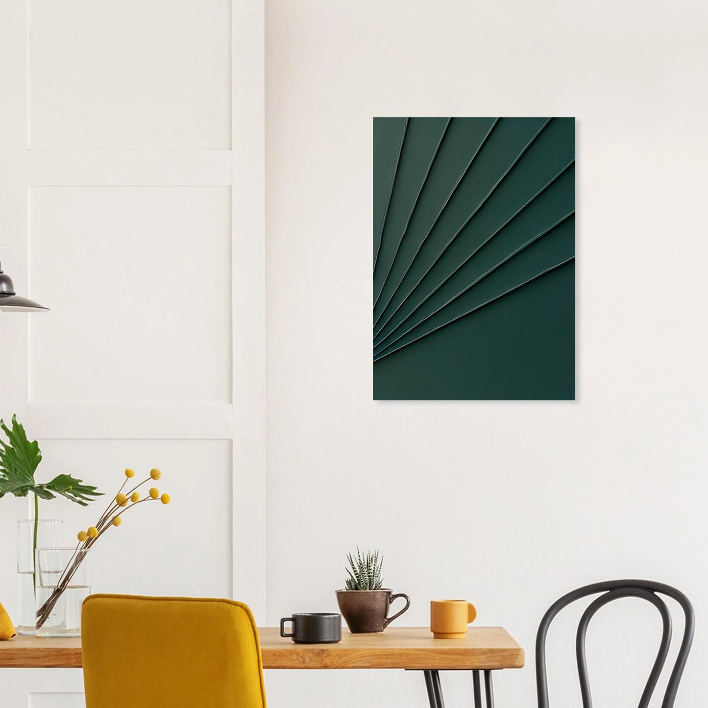 Abstrakt / Minimalistisk Poster i Skoggrön: Förvandla ditt rum med modern, strukturerad konst i olika storlekar