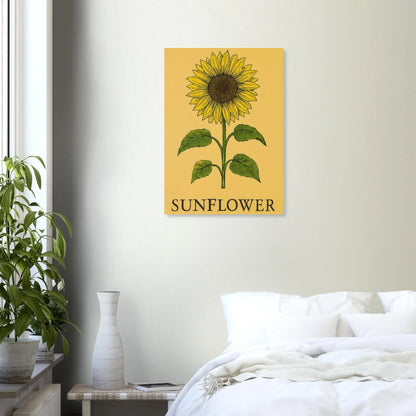 Frukter Solros Poster - Levande Gårdsinspirerad Konst med Soliga Nyanser