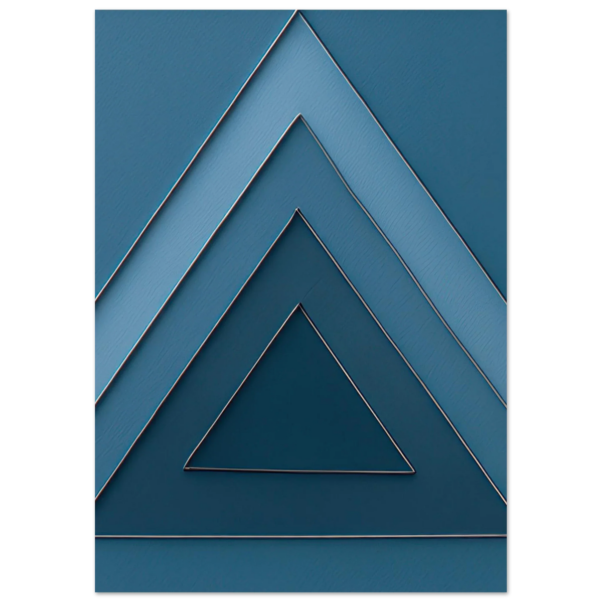 Abstrakt / Minimalistisk Poster i Sval Blå, Flera Storlekar