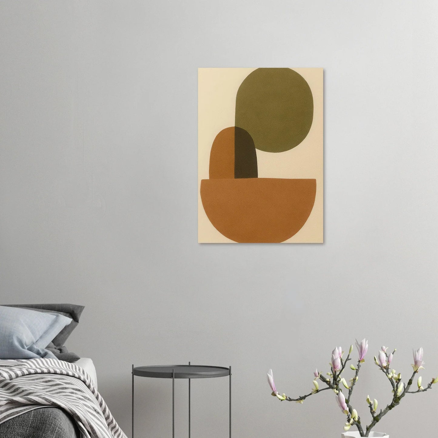 Abstrakt / Minimalistisk Jordnära Konstaffisch – Varm & Modern Väggkonst i Olika Storlekar