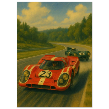 Bilar: Klassiska Racingbilar på Banan – Historisk Motorsport Konsttryck