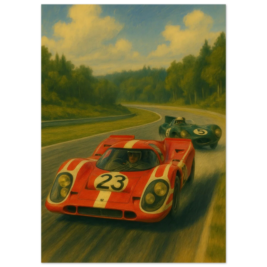 Bilar: Klassiska Racingbilar på Banan – Historisk Motorsport Konsttryck