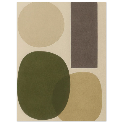 Abstrakt Minimalistisk Jordnära Geometrisk Affisch