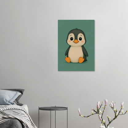 Cute Baby Penguin Art Print - Playful Nursery Decor in Various Sizes