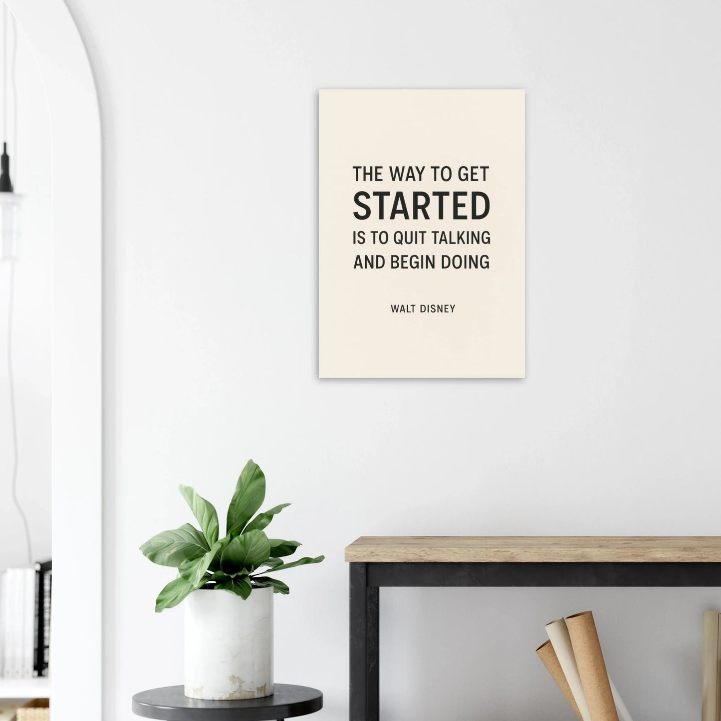 Walt Disney "The Way To Get Started" Inspirational Quote Art Print Poster