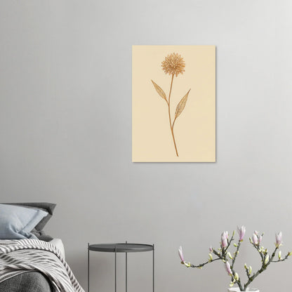 Frukter – Elegant Botanical Line Art Poster in Warm Sepia Tones