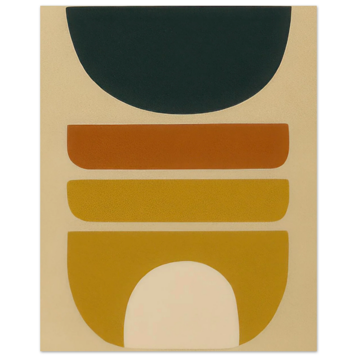 Abstrakt Minimalist Earth Tones Art Print – Modern Geometric Wall Decor for a Serene Home