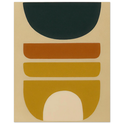 Abstrakt Minimalist Earth Tones Art Print – Modern Geometric Wall Decor for a Serene Home