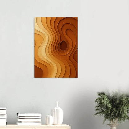 Minimalistiska Jordtoner – Modern Vågkonst Poster i Flera Storlekar