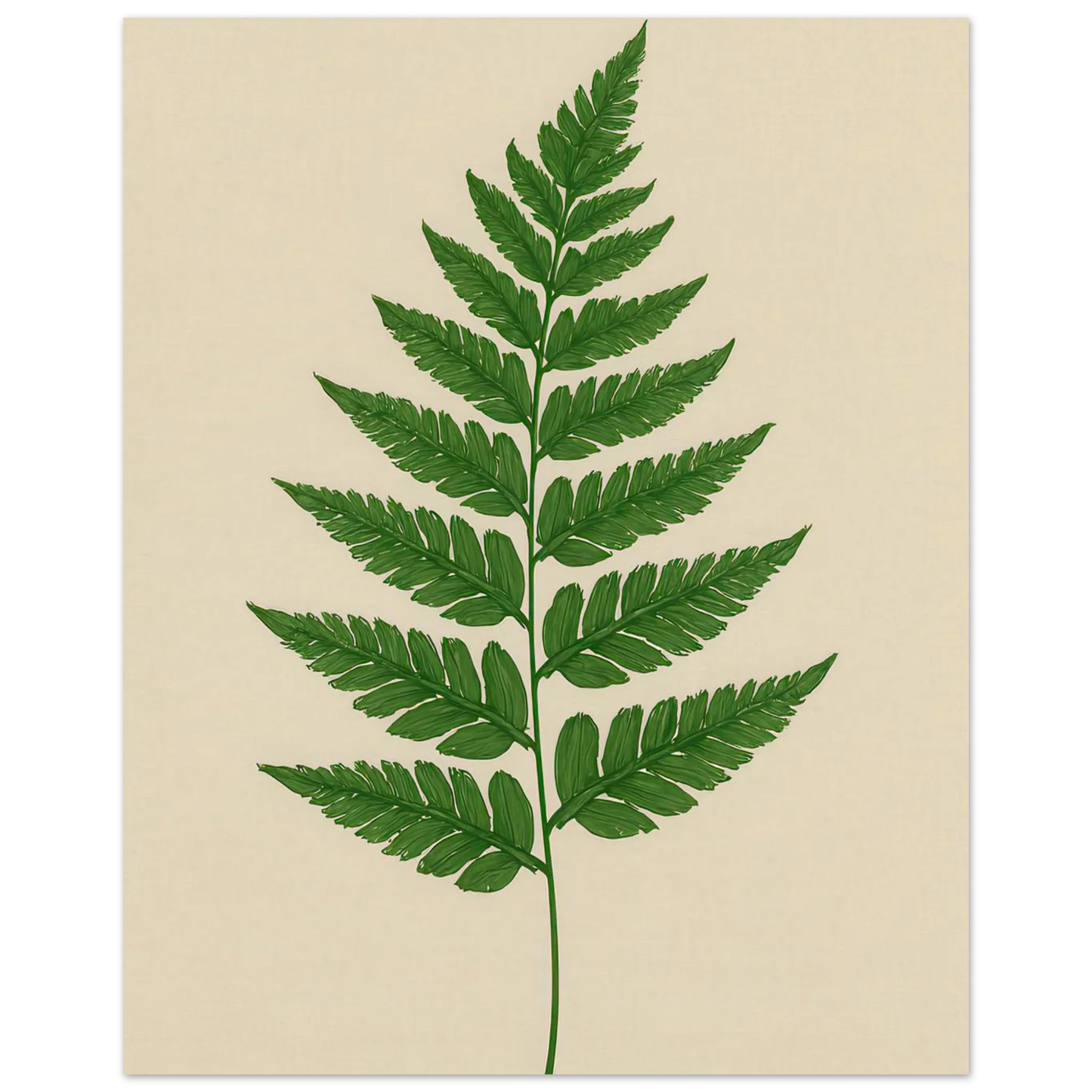 Frukter – Lush Green Fern Botanical Print | Premium Matte Wall Art in Various Sizes