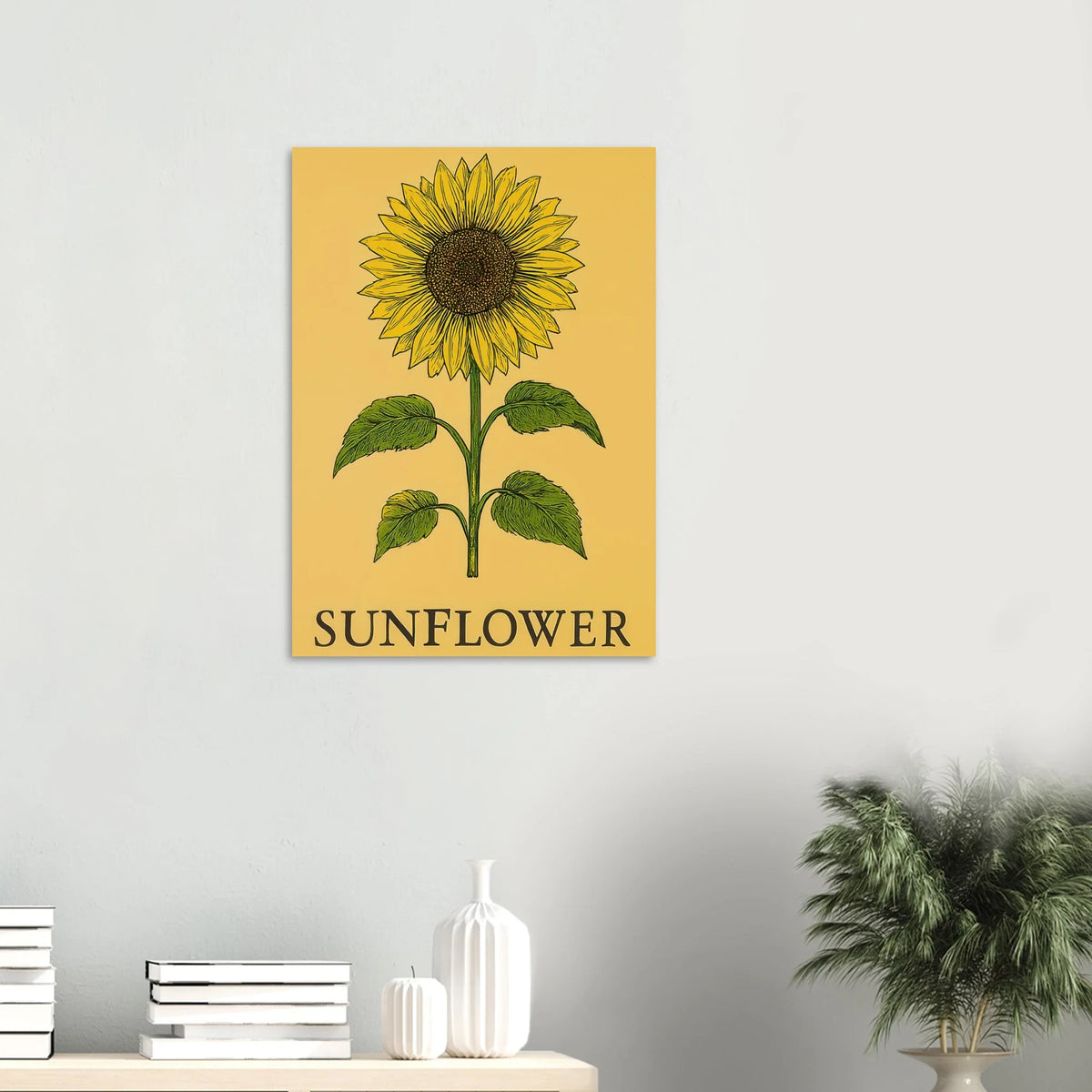 Frukter Solros Poster - Levande Gårdsinspirerad Konst med Soliga Nyanser