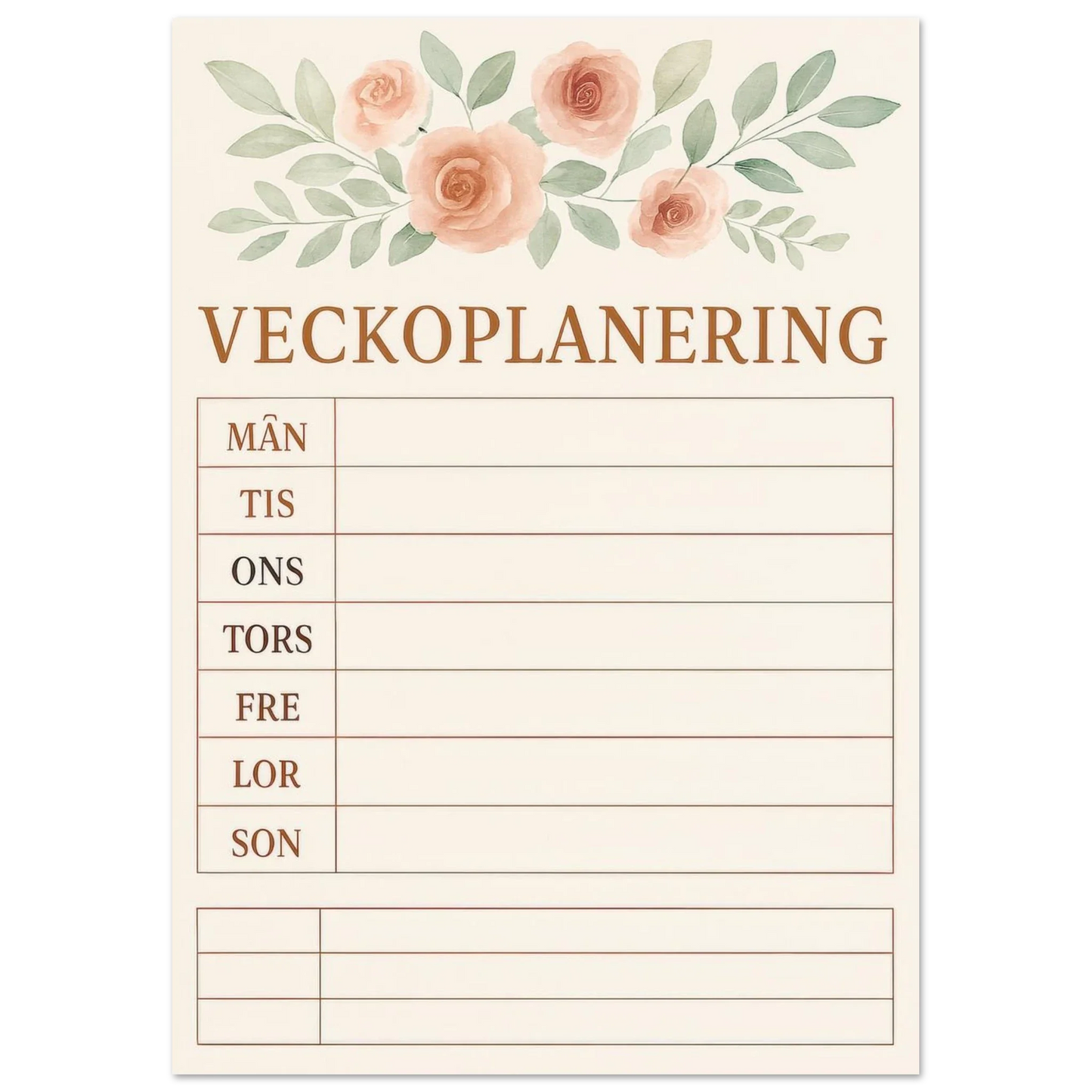 Veckoplanering