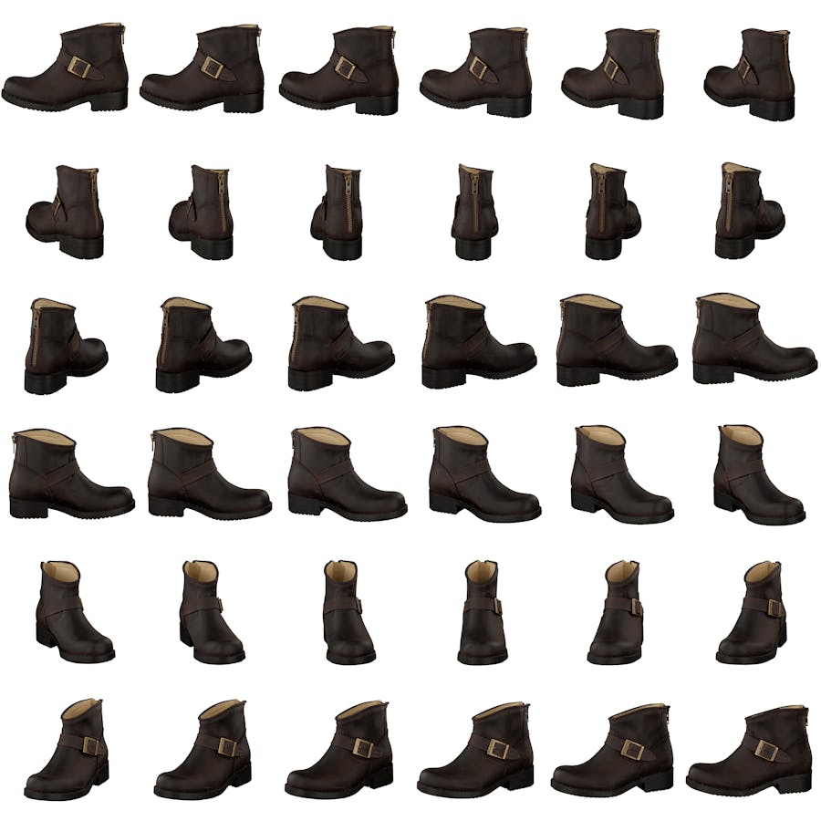 Very Low Boot Zip Back Brown/Gold