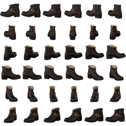 Very Low Boot Zip Back Brown/Gold