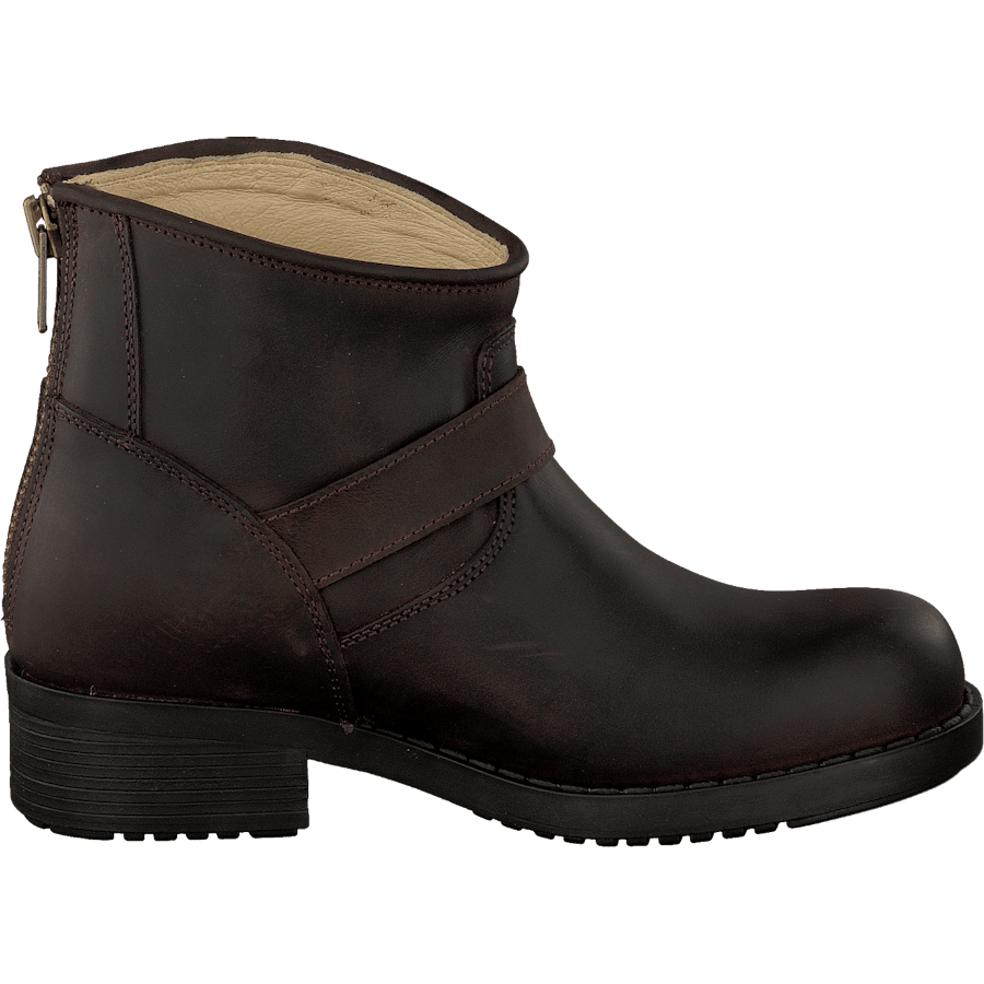 Very Low Boot Zip Back Brown/Gold