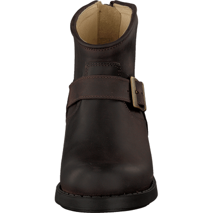 Very Low Boot Zip Back Brown/Gold