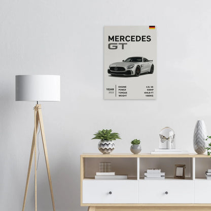 Mercedes GT 45: German Engineering Specs Poster Print – Elevate Your Space with Automotive Artistry