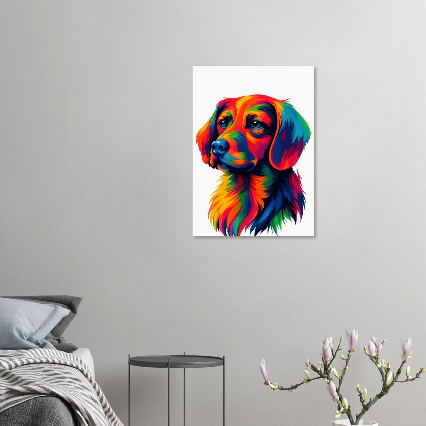 Färgglad Hundkonst – Levande Pop Art Tryck Djur