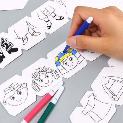 Rotating Dress-Up Coloring Craft