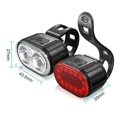 USB Rechargeable Bike Light Set