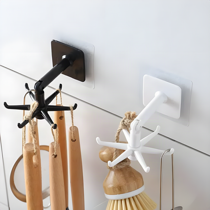 Rotating Six-Hook Utensil Hanger
