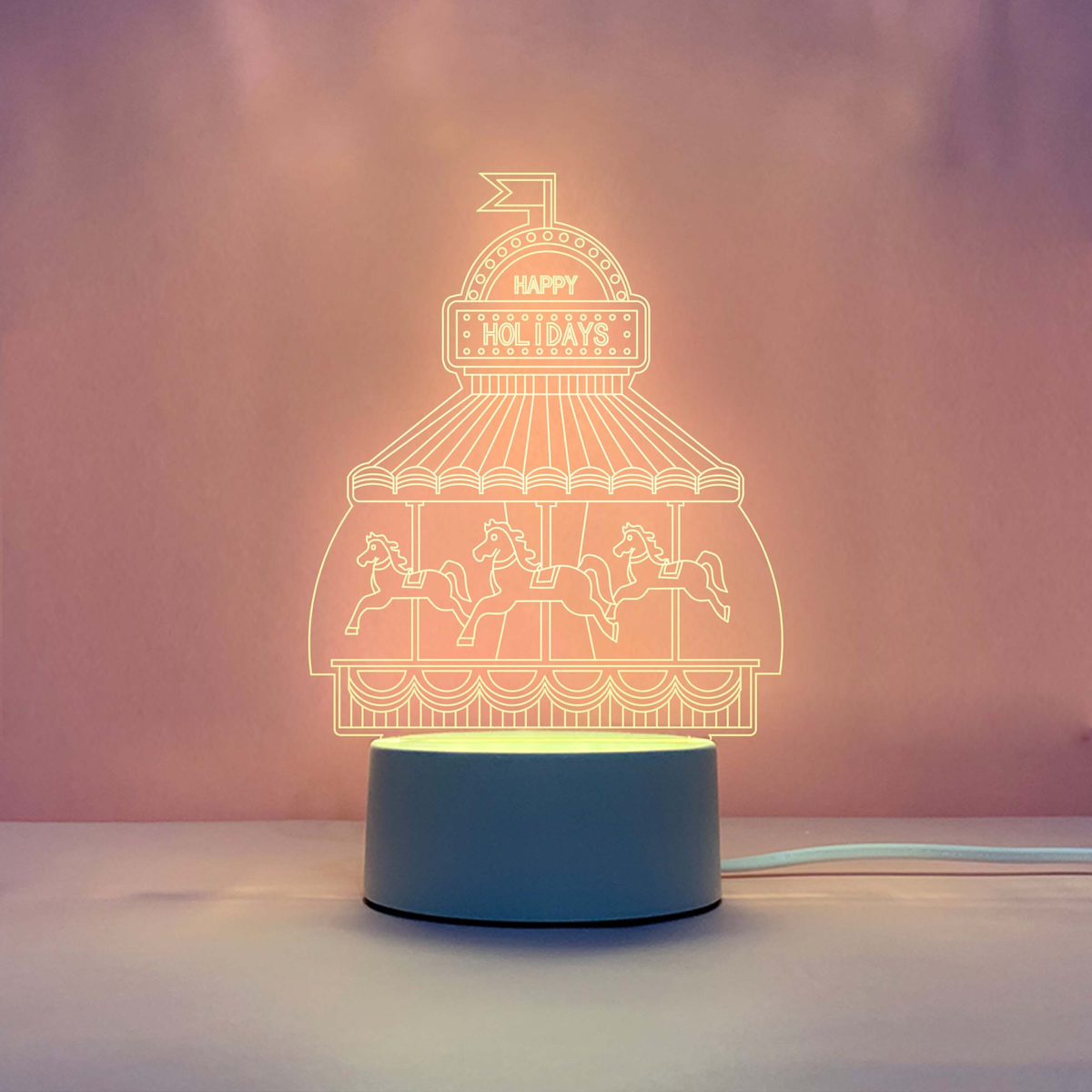 Engraved Acrylic LED Night Light