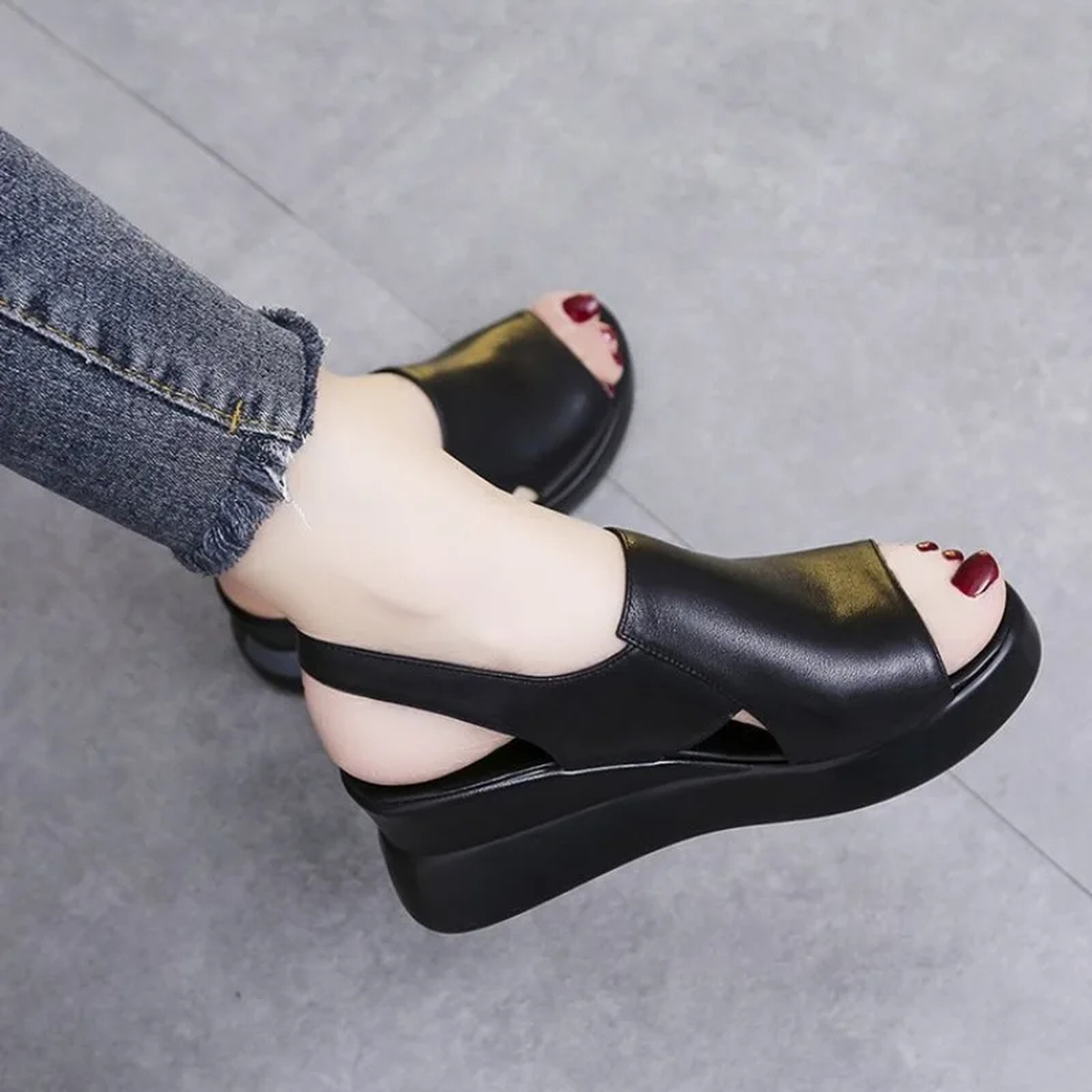 Women's Buckle Platform Sandals