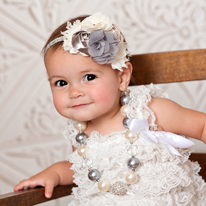 Floral Glitter Baby Headband