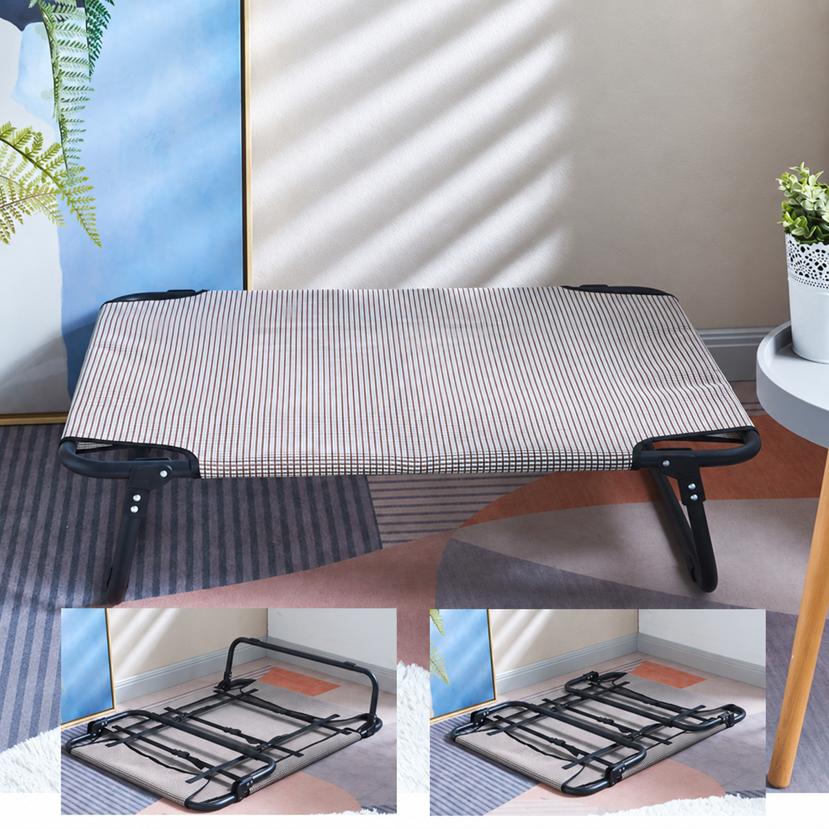Folding Raised Dog Camp Bed